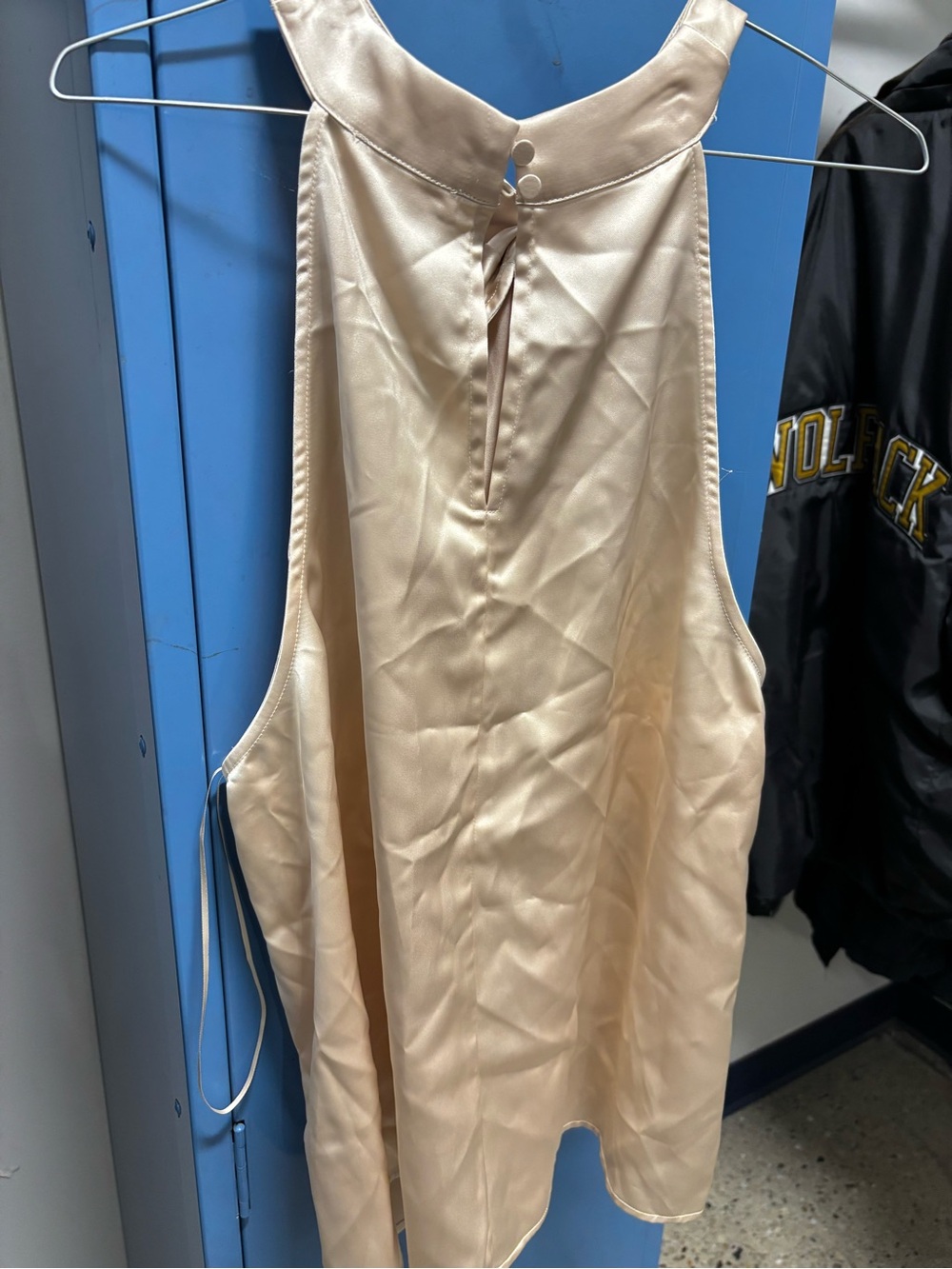 Kohl's Satin Halter Tank Top in Champagne 1XL women